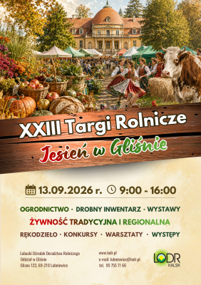 Targi Rolnicze „Jesień w Gliśnie” – 13.09.2026 r.