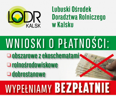 Wnioski o płatność w LODR (bezpłatnie)