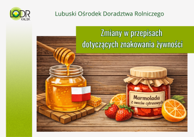 Zmiany w przepisach dotyczących znakowania żywności