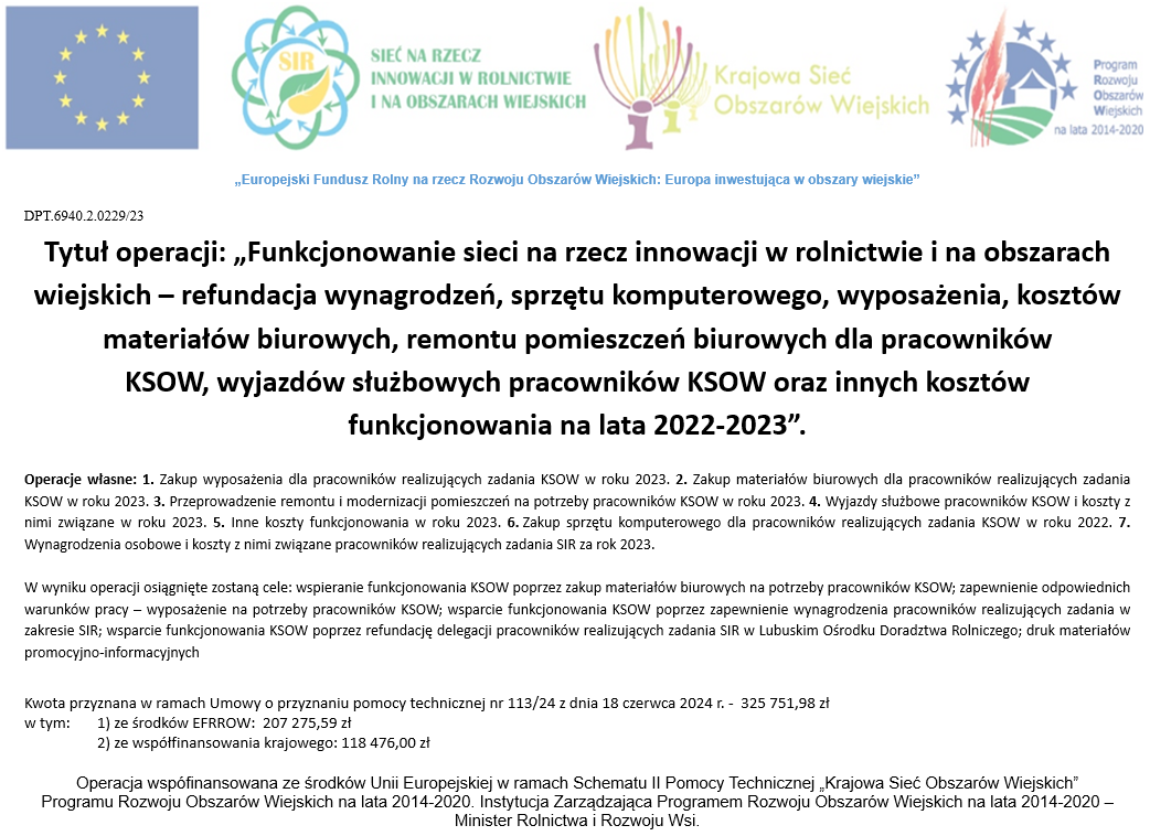 Ogłoszenia o realizowanych operacjach ARiMR